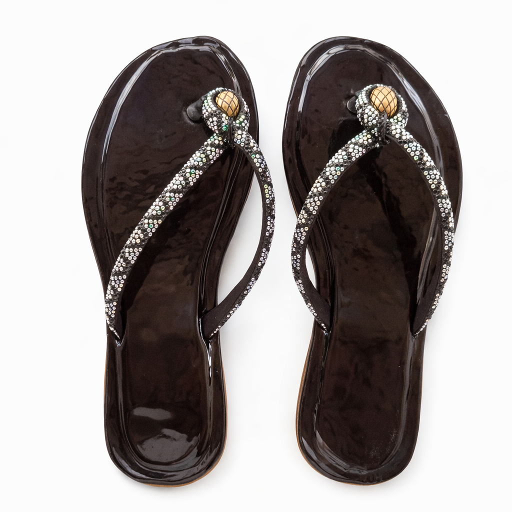 Elegant Rhinestone Thong Slide Sandals for Women